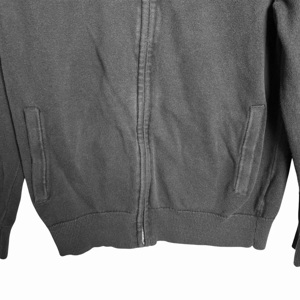 Amazon Essentials Men’s Full Zip Knit Sweater Mock Neck Small Cotton Black Work